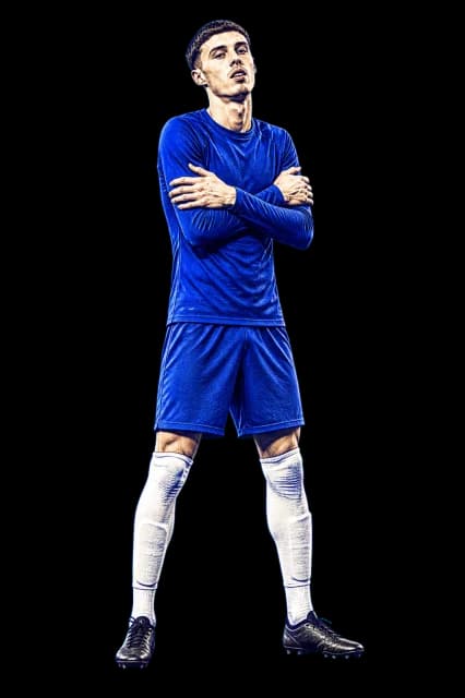 Illustration of Cole Palmer crossing his arms for the Cold Palmer celebration